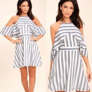 Lulu’s the Wind is Right Blue Striped Dress